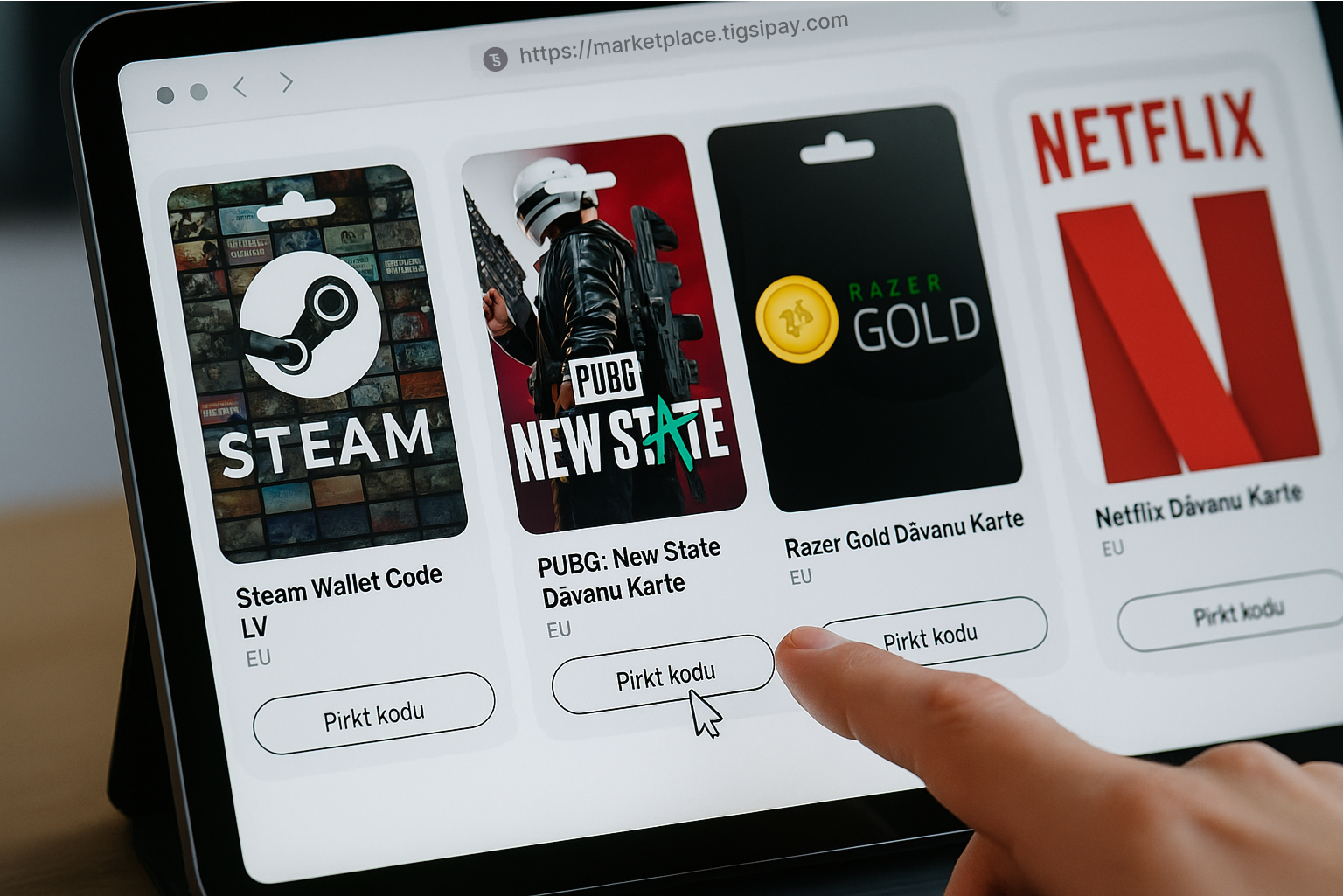 Game and Gift Cards Available via TigSiPay and Mego Stores
